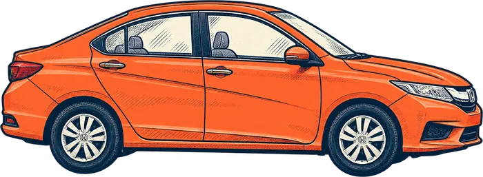 Drawing of the Honda City