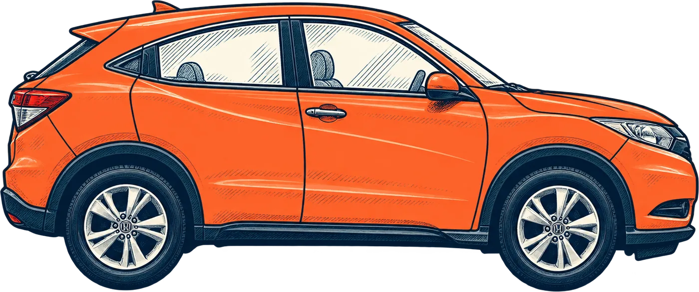 Drawing of the Honda HR-V
