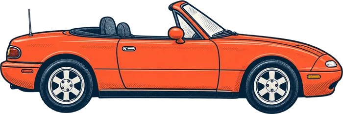 Drawing of the Mazda MX-5