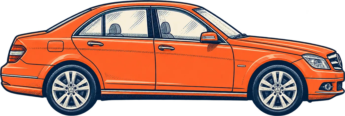 Drawing of the Mercedes-Benz C-Class