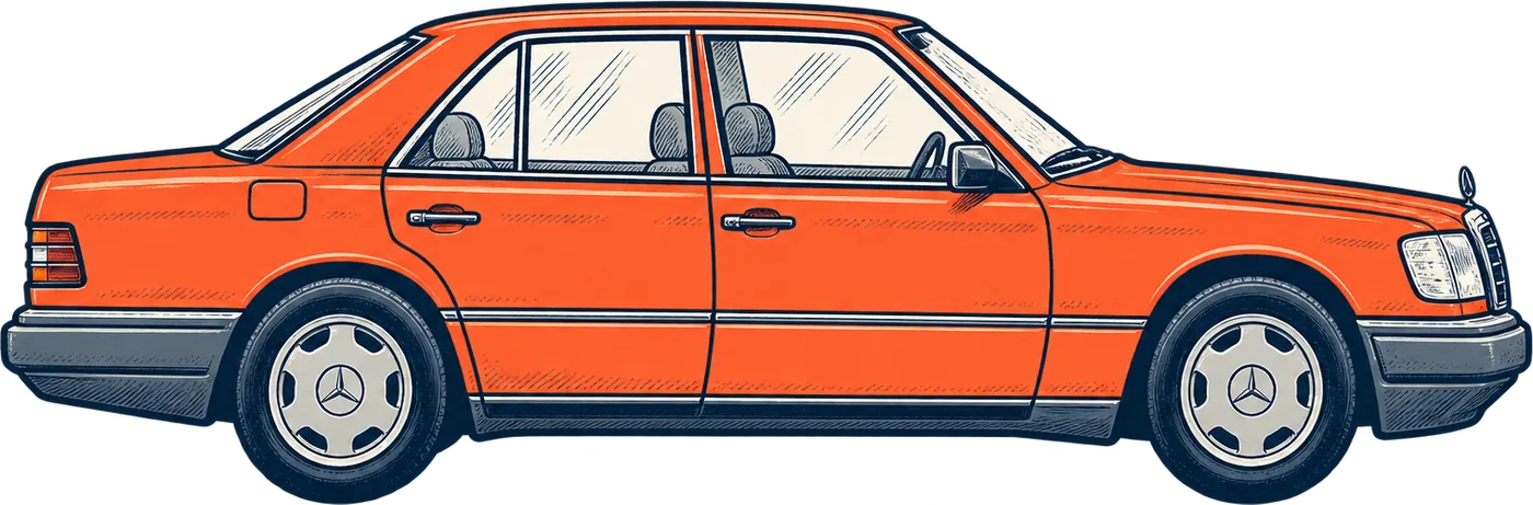 Drawing of the Mercedes-Benz E-Class