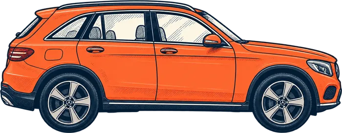 Tekening van de Mercedes-Benz GLC