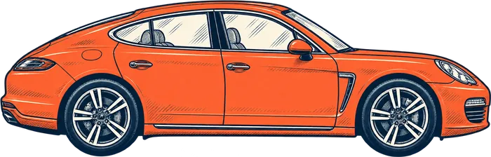 Drawing of the Porsche Panamera