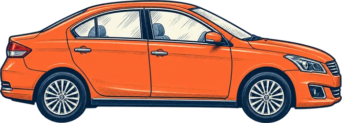 Drawing of the Suzuki Ciaz