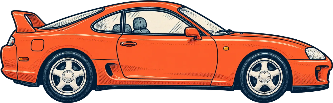 Drawing of the Toyota Supra