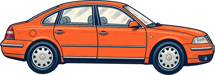 Drawing of the Volkswagen Passat
