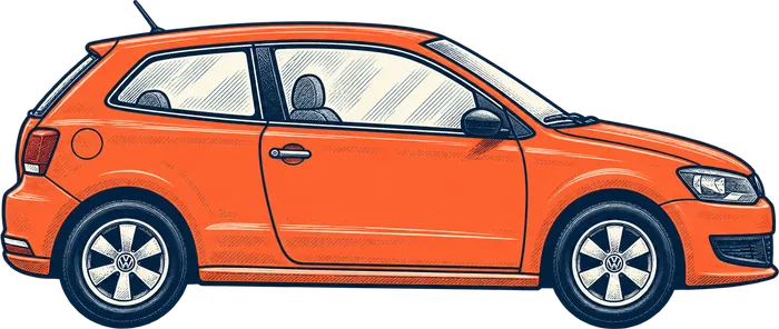 Drawing of the Volkswagen Polo